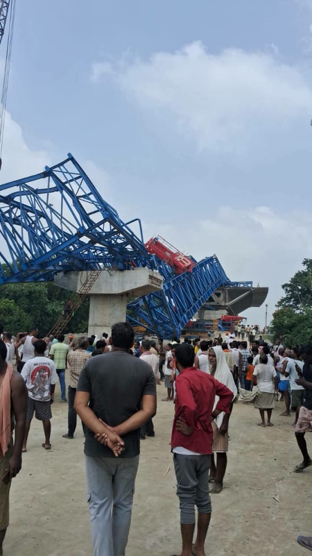 Under-construction bridge launcher crashes in Bihar, rescue efforts underway