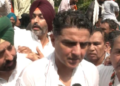 ‘AAP govt not concerned about people’: Sachin Pilot leads protest for Punjab Finance Minister’s resignation