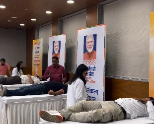 Seva Sankalp Abhiyan: Nitin Nabin starts blood donation camp at BJP HQs on PM Modi’s birthday