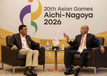 Asian Games: Sports Min Mandaviya meets OCA director, discusses strengthening India’s sporting ties