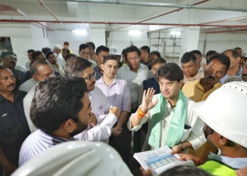 Scindia inspects Gwalior parking project, orders technical study of waterlogging