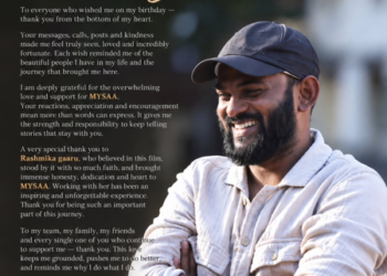 Mysaa director Rawindra Pulle: Working with Rashmika Mandanna has been an inspiring and unforgettable experience!