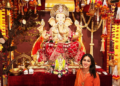 Sara Ali Khan visits Nidhi Dutta’s family Ganpati on last day