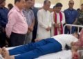Mega blood donation camp held at Pragya Bhavan, MP Biplab Deb donates blood