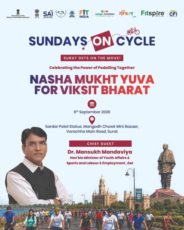 89th Fit India Sundays on Cycle to Promote PM Modi’s Call for ‘Nasha Mukt Yuva for Viksit Bharat’