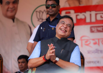 PM Modi marks 25 years in public service: Himanta Sarma joins BJP workers in listening to address
