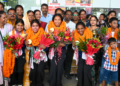 Asian Games gold medalists from Jharkhand return home, get warm welcome at Ranchi airport