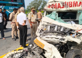 Four killed as ambulance carrying soldier’s remains crashes into truck in UP