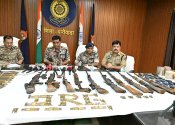 Chhattisgarh: Naxal arms dump unearthed in Dantewada; large cache of weapons, explosives seized