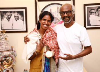 Rajinikanth meets star athlete Vithya Ramraj in person; congratulates her for her performance in Asian Games